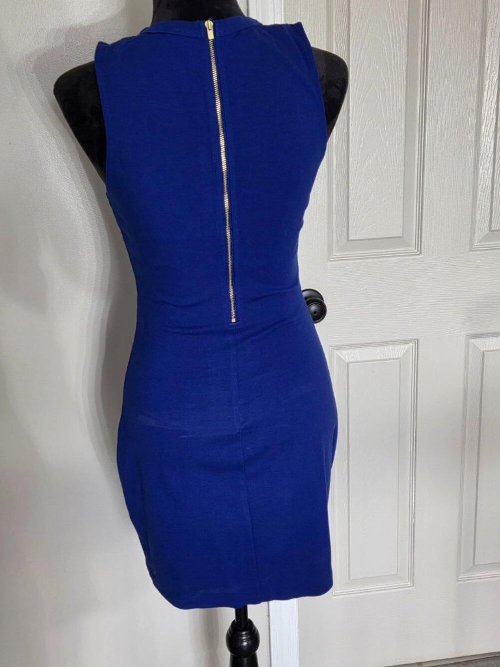 Express Royal Blue Cutout Bodycon Mini Dress – Size Small - Picture 5 of 6
